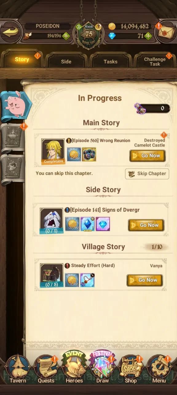 The Seven Deadly Sins: Grand Cross Accounts ASIA | 3.5M | 1 LR |Salos, ODK, Merlin Esca, Full image 1