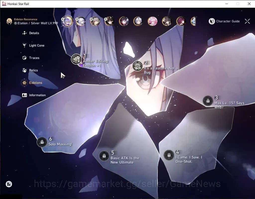 Honkai Star Rail Accounts Asia|TL 70|Anaxa Prem Team|13 Limited|[SW LV.999 E image 6