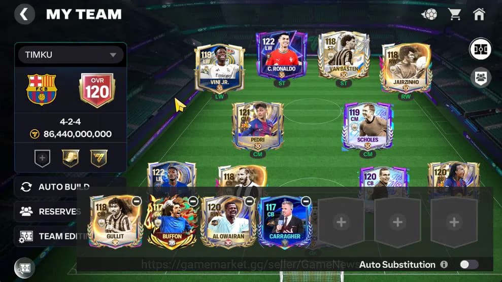 EA SPORTS FC Mobile Accounts OVR 120/86B Value|Starting11|14 Full EVO (C Ronald image 11