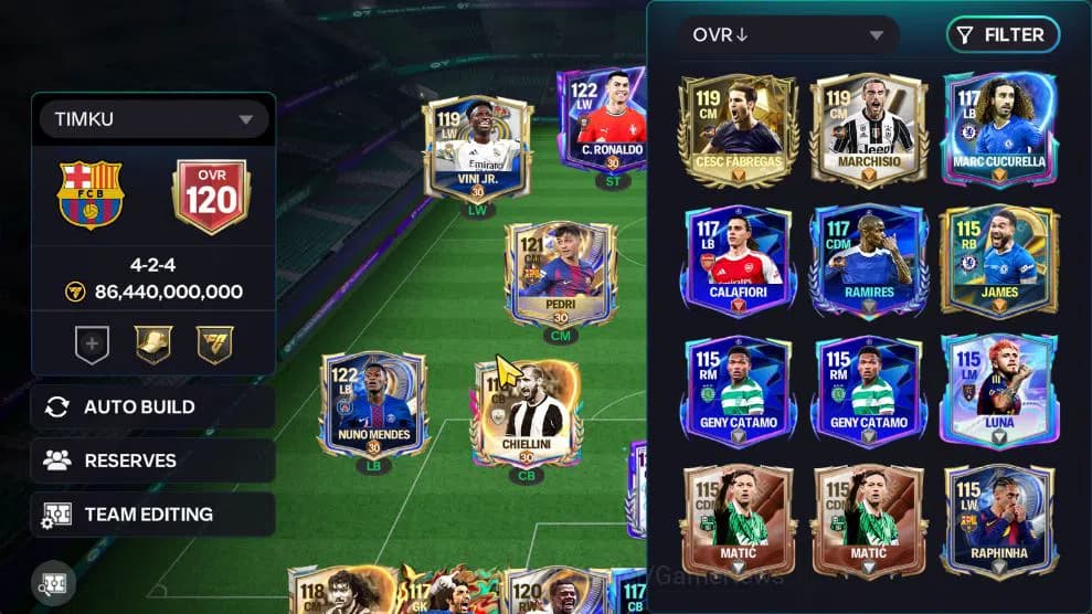 EA SPORTS FC Mobile Accounts OVR 120/86B Value|Starting11|14 Full EVO (C Ronald image 12