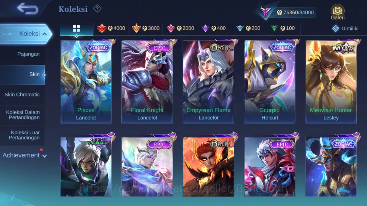 Mobile Legends: Bang Bang Accounts GLOBAL Hero 123 Skin 302 | JJK Yin | Aspir Vexana image 5