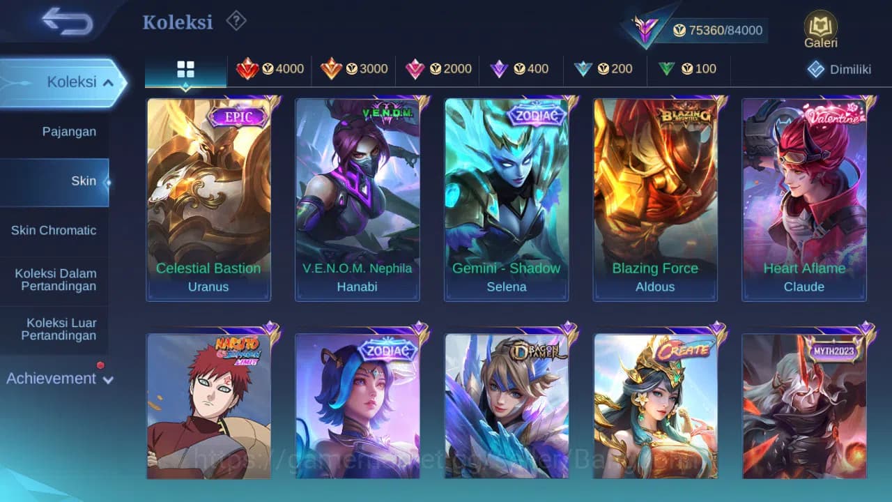 Mobile Legends: Bang Bang Accounts GLOBAL Hero 123 Skin 302 | JJK Yin | Aspir Vexana image 6
