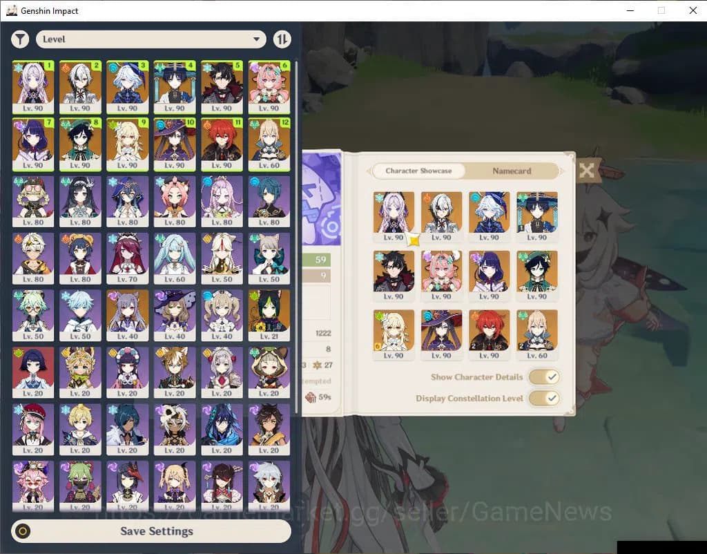 Genshin Impact Accounts ASIA|AR 59|8 Limited+13(*5WEP)|(WandererC1,Arlecch image 1