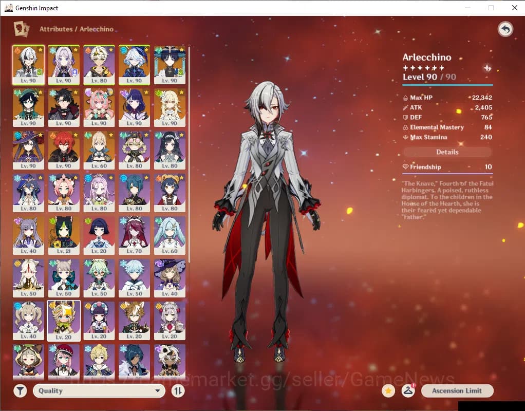 Genshin Impact Accounts ASIA|AR 59|8 Limited+13(*5WEP)|(WandererC1,Arlecch image 15
