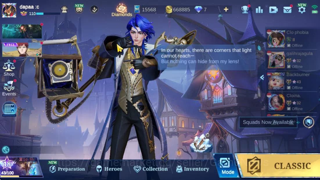 Mobile Legends: Bang Bang Accounts Hero 132|Skin 401|High Immo 327+Good WR|Legend Val image 1