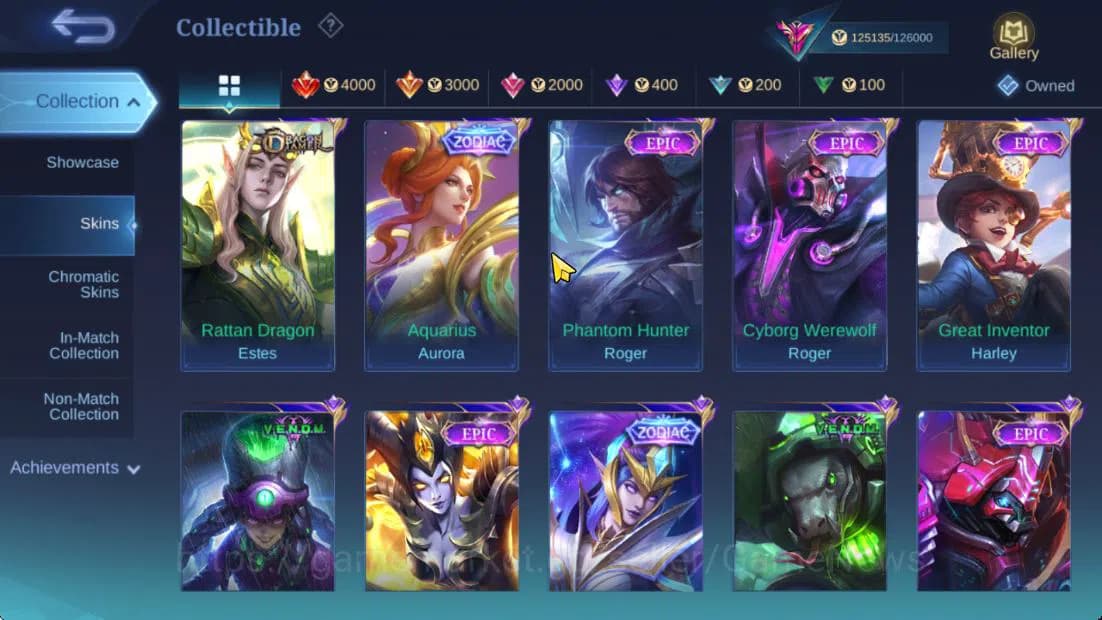 Mobile Legends: Bang Bang Accounts Hero 132|Skin 401|High Immo 327+Good WR|Legend Val image 11