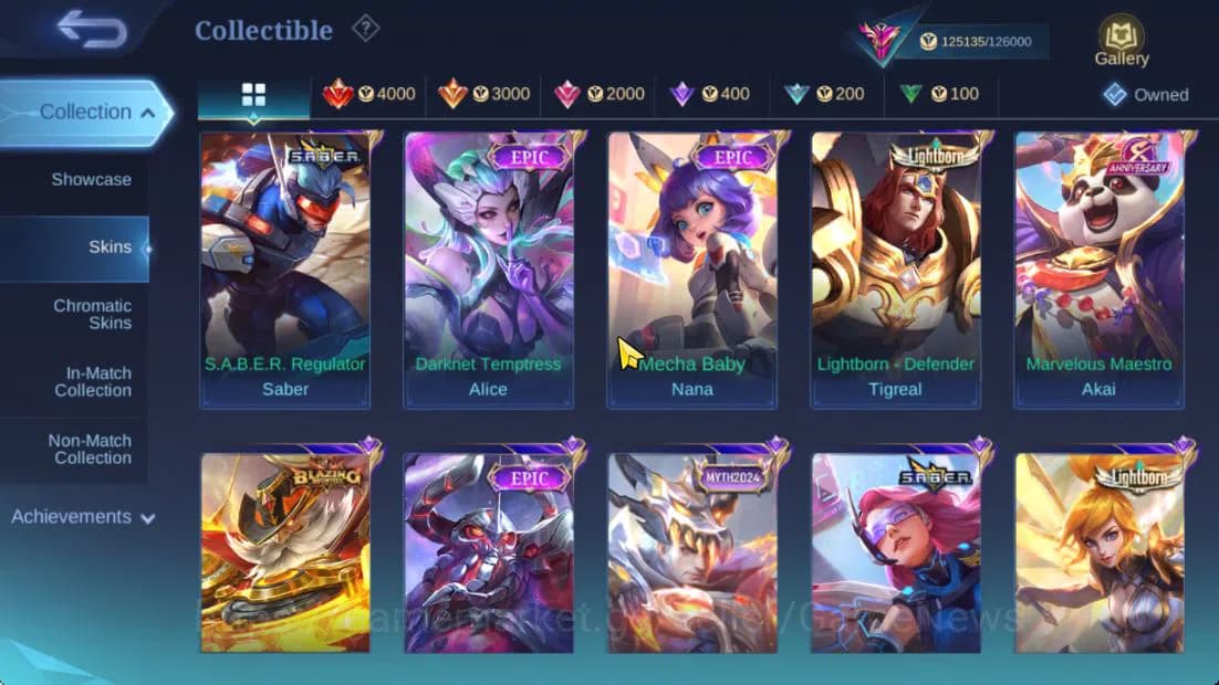 Mobile Legends: Bang Bang Accounts Hero 132|Skin 401|High Immo 327+Good WR|Legend Val image 9