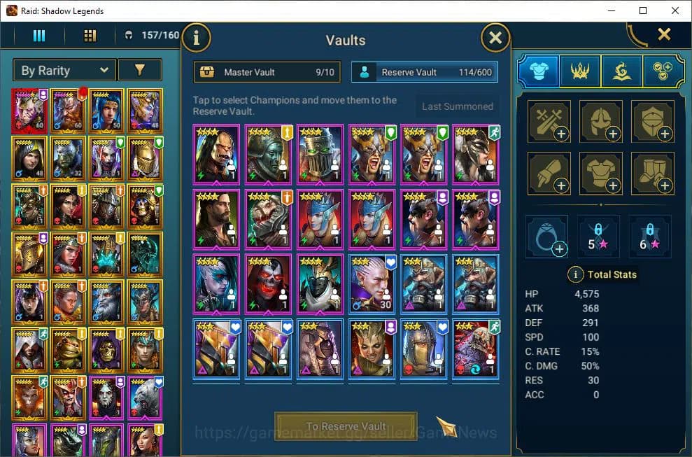 Raid: Shadow Legends Accounts Lv30 529K Power|1 Mythic(Galathir)|25 Legend(Thor, image 20