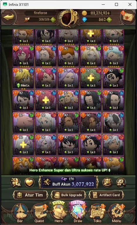 The Seven Deadly Sins: Grand Cross Accounts ASIA| 3.07M CC | 1LR Ekizabeth| UR Salos, Merlin&E image 10