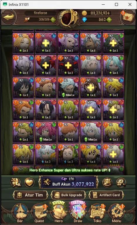 The Seven Deadly Sins: Grand Cross Accounts ASIA| 3.07M CC | 1LR Ekizabeth| UR Salos, Merlin&E image 11