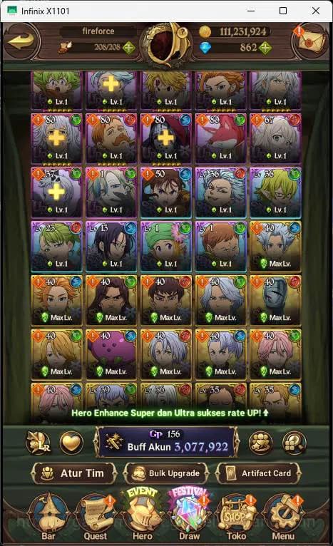 The Seven Deadly Sins: Grand Cross Accounts ASIA| 3.07M CC | 1LR Ekizabeth| UR Salos, Merlin&E image 12