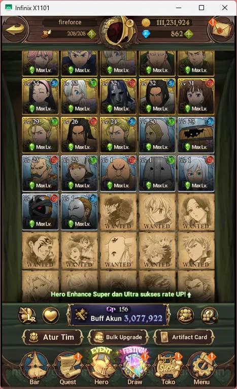 The Seven Deadly Sins: Grand Cross Accounts ASIA| 3.07M CC | 1LR Ekizabeth| UR Salos, Merlin&E image 13