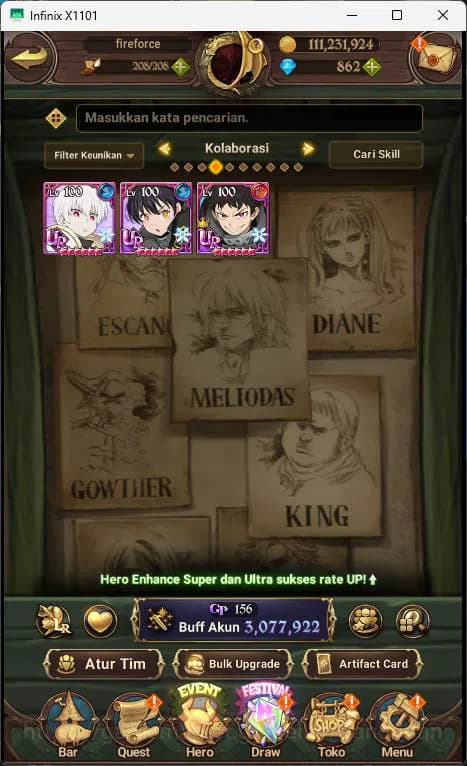 The Seven Deadly Sins: Grand Cross Accounts ASIA| 3.07M CC | 1LR Ekizabeth| UR Salos, Merlin&E image 8