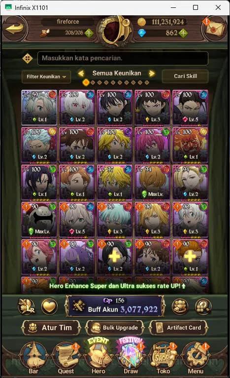 The Seven Deadly Sins: Grand Cross Accounts ASIA| 3.07M CC | 1LR Ekizabeth| UR Salos, Merlin&E image 9