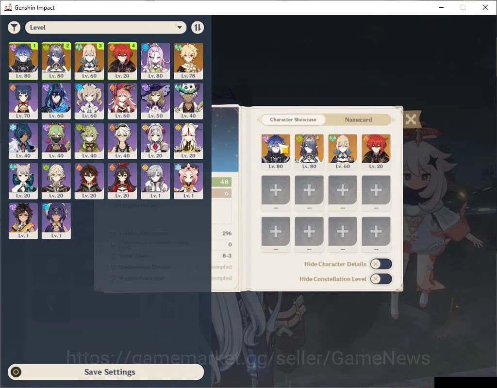 Genshin Impact Accounts ASIA|AR 48|2 Limited+21(*4Character)|Flins,Lauma|M image 1
