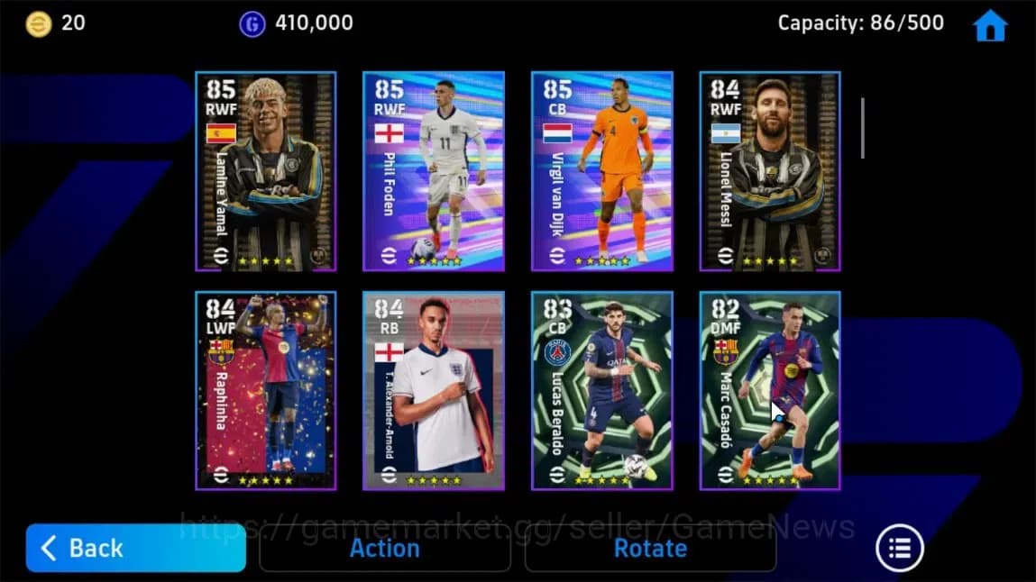 eFootball Accounts Android|Fabio Cannavaro,Lilian Thuram,L Messi,Phil image 12