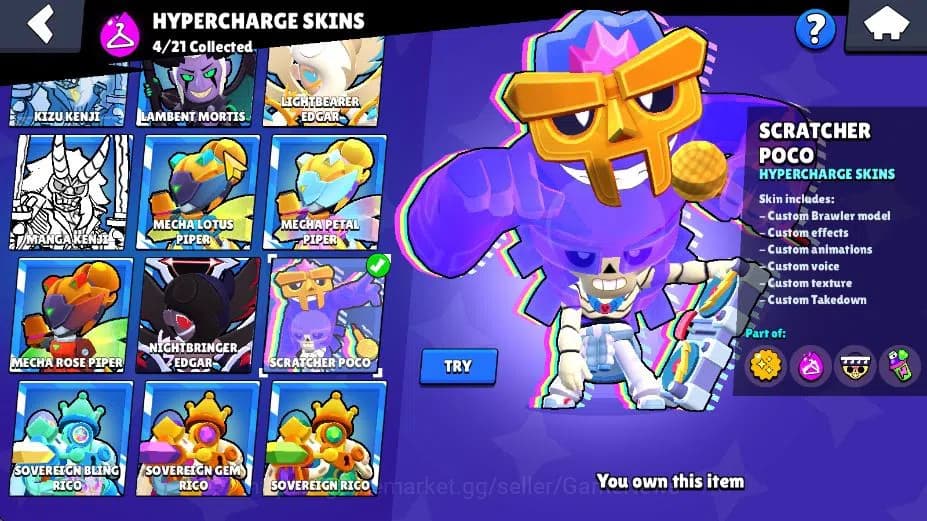 Brawl Stars Accounts Lv 139 32K Trophy|92 Brawler 15 Max Lv UL Kaze|4 H image 19