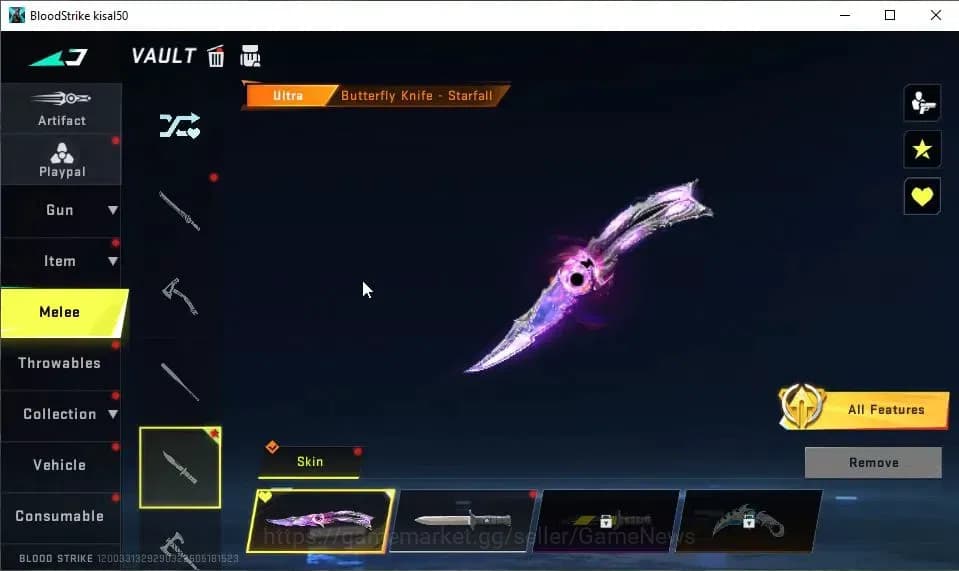 Blood Strike Accounts ASIA|Melee ULTRA Butterfly Knife|10 ULTRA[ZERO,EMM image 9