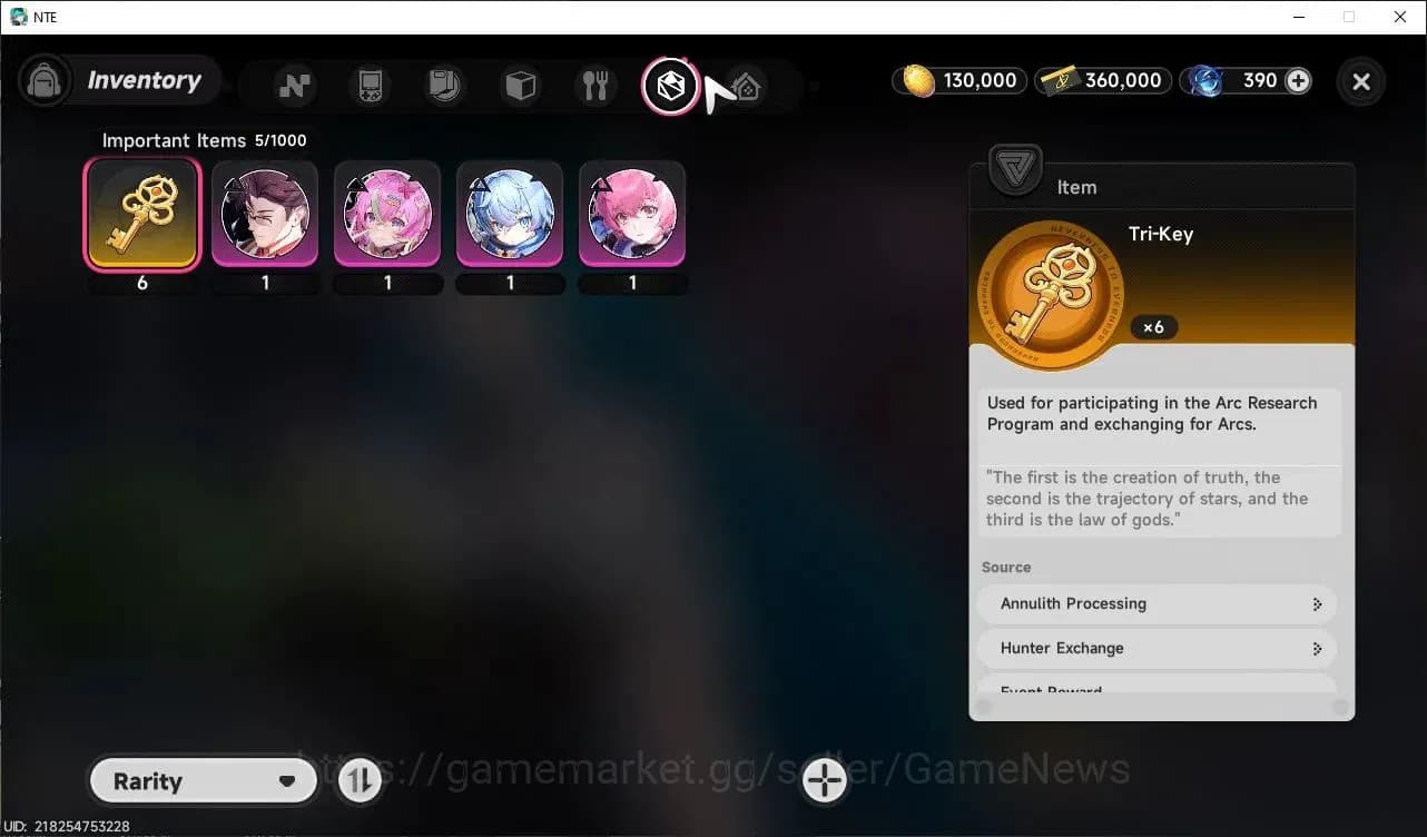 Neverness to Everness Accounts Global NA |HL 3| 2 SSR Hotori, Sakiri + Sign |Sele image 8