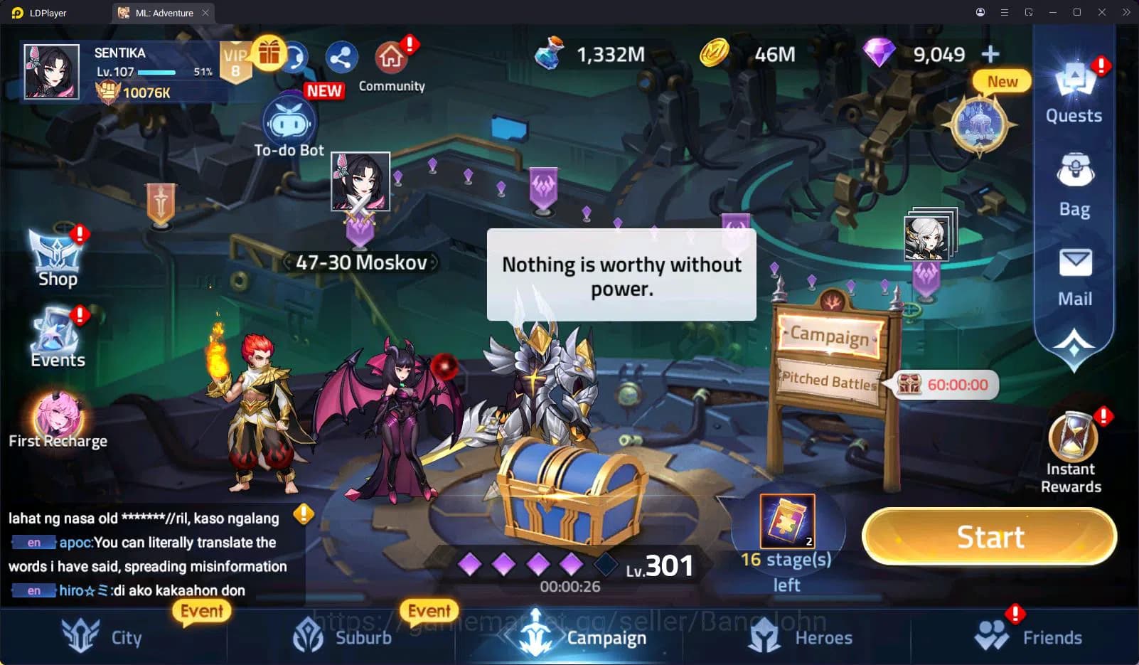 Mobile Legends: Adventure Accounts SERVER 75001 | LVL 107 | HERO 120 | 1UR GENESIS SH image 10