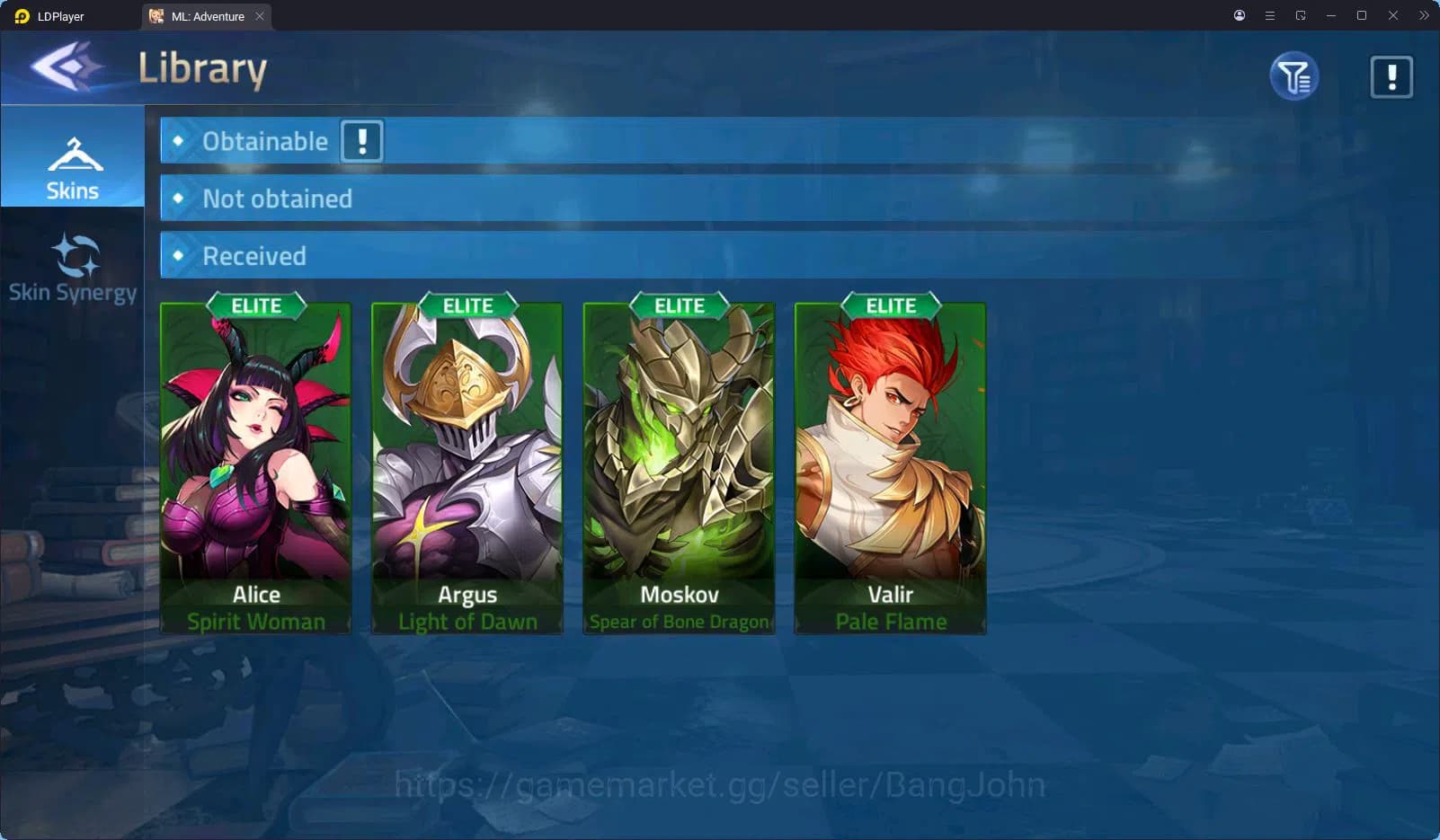 Mobile Legends: Adventure Accounts SERVER 75001 | LVL 107 | HERO 120 | 1UR GENESIS SH image 3