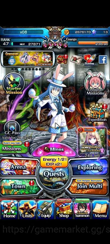 Grand Summoners Accounts Global|Rank 47|Fresh Starter| 5 Ascend | Shizu, Ve image 1