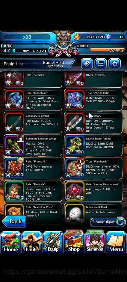 Grand Summoners Accounts Global|Rank 47|Fresh Starter| 5 Ascend | Shizu, Ve image 5