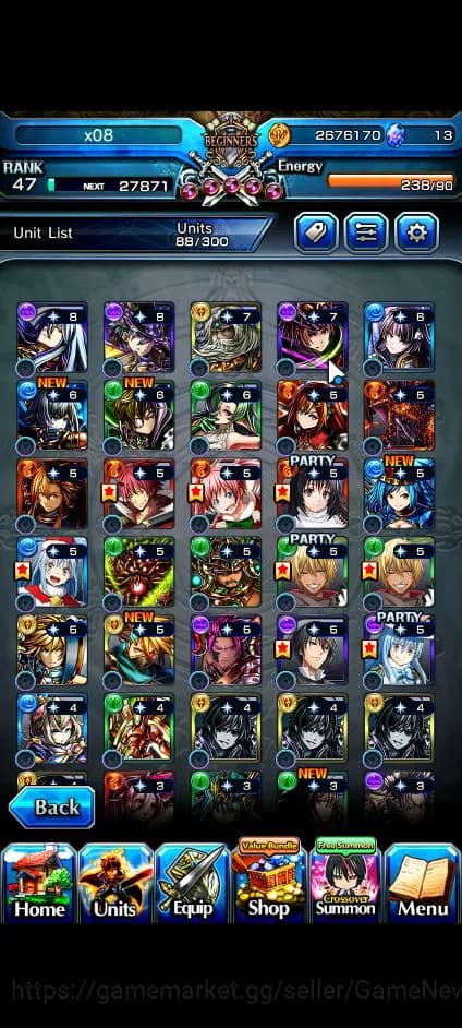 Grand Summoners Accounts Global|Rank 47|Fresh Starter| 5 Ascend | Shizu, Ve image 6