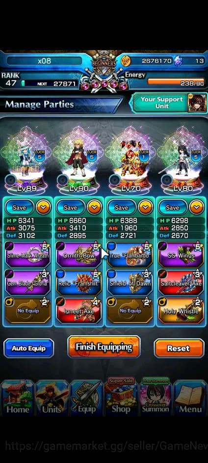 Grand Summoners Accounts Global|Rank 47|Fresh Starter| 5 Ascend | Shizu, Ve image 8