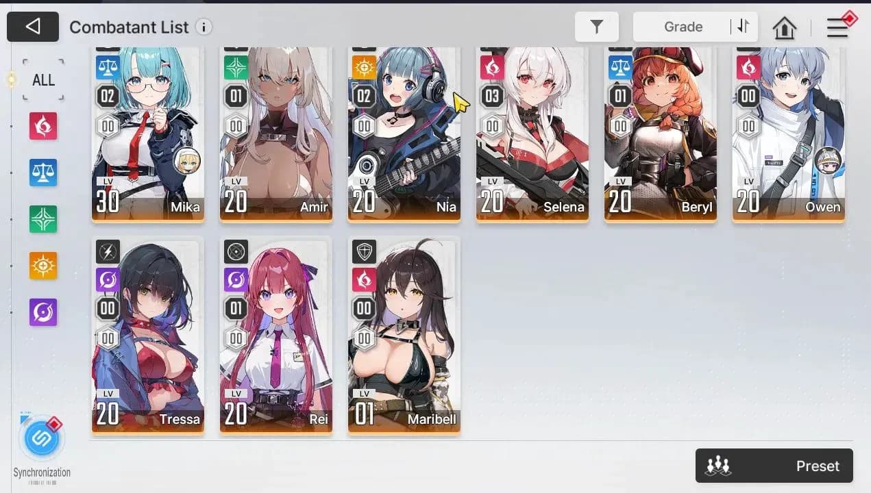 Chaos Zero Nightmare Accounts GLOBAL|6 SSR[Heidemarie,Rita,Nia,Veronica,Luke,Ren image 4