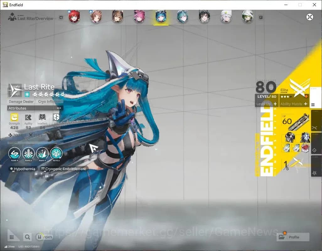 Arknights: Endfield Accounts ASIA|Lv58|8SSR(4Limited)+19(*6WEP)|(Laeva,Gilberta image 6