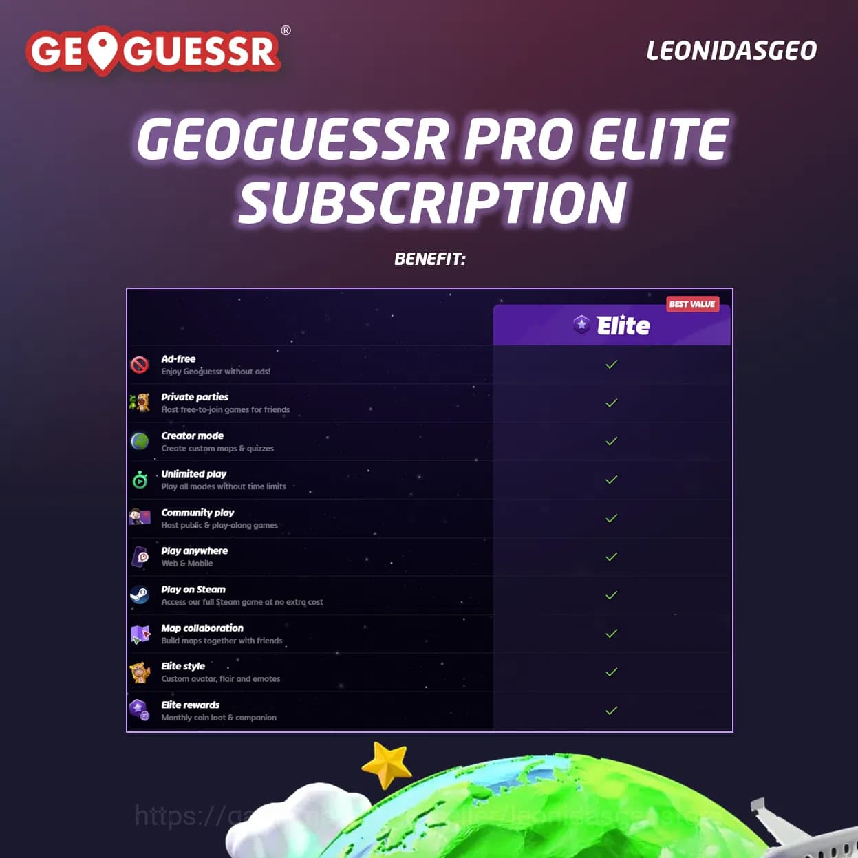 GeoGuessr Others GeoGuessr Subscription to YOUR ACCCOUNT | Pro Elit image 2