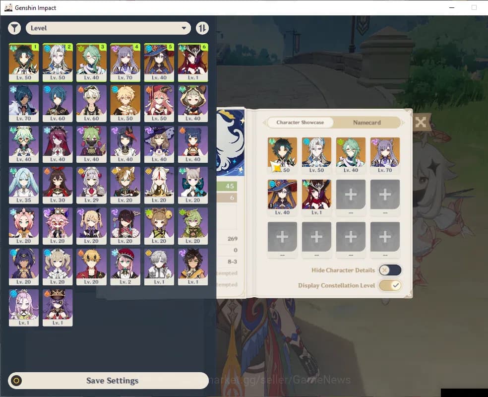 Genshin Impact Accounts ASIA|AR 45|4Limited+21(*4Character)|Chasca,Xiao,NE image 1