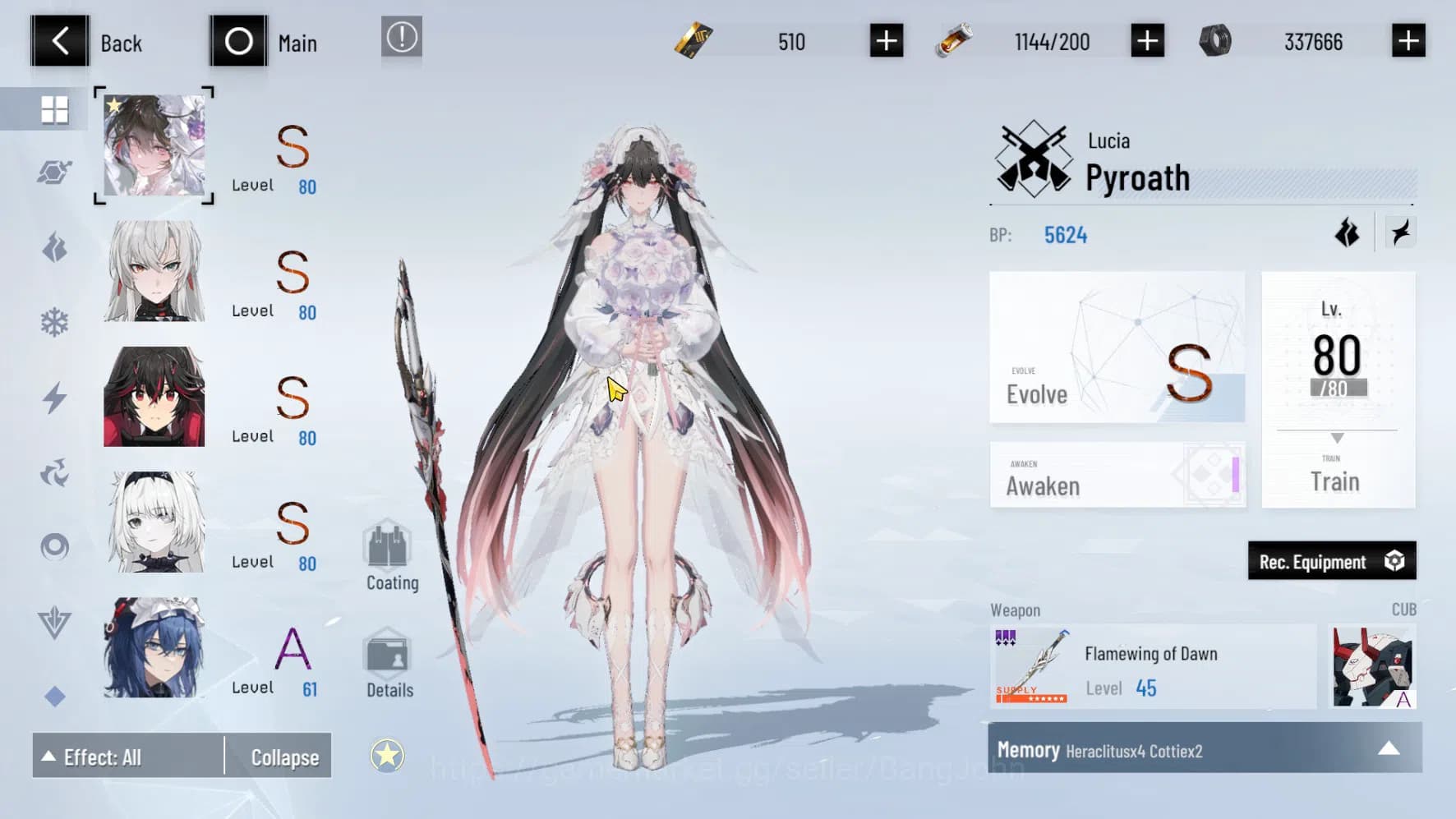 Punishing: Gray Raven Accounts ASIA PACIFIC | Lucia Pyroath Dawn Skin + Sign, Luc image 2