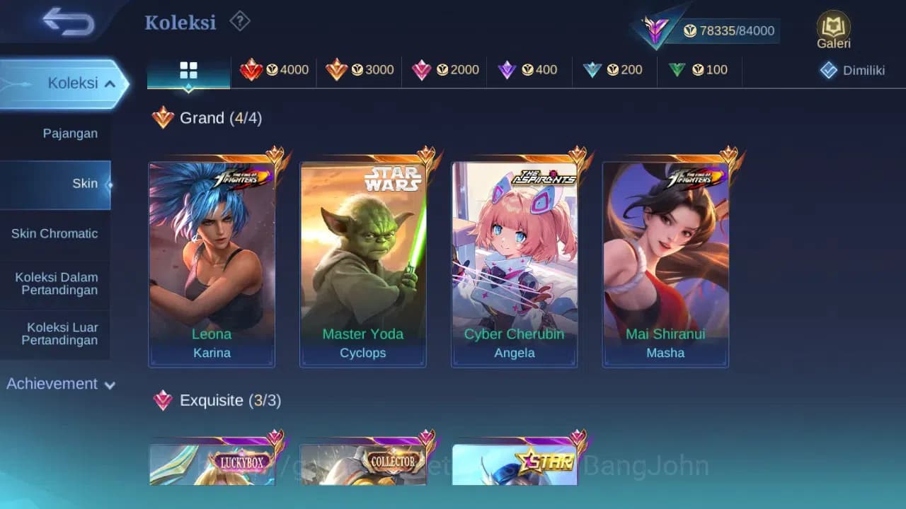 Mobile Legends: Bang Bang Accounts GLOBAL Hero 132 Skin 308 | Star Cyclops | KOF Mash image 1