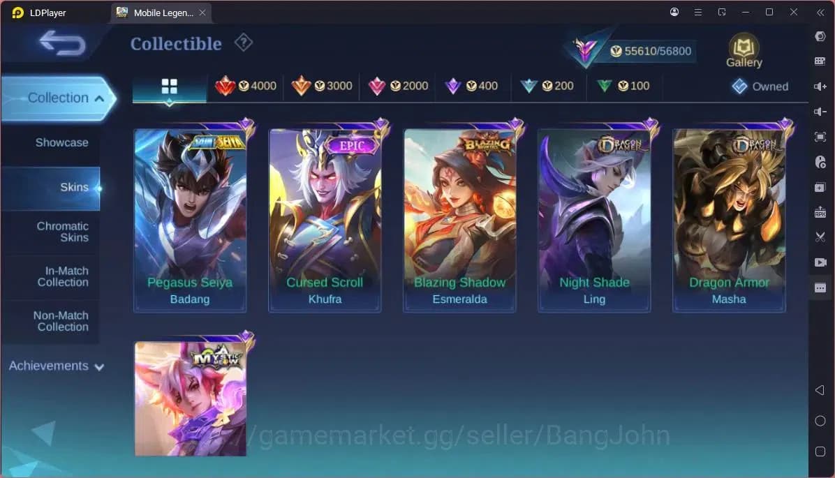 Mobile Legends: Bang Bang Accounts GLOBAL Hero 103 Skin 187|11.11 Haya|Sandrio Change image 6
