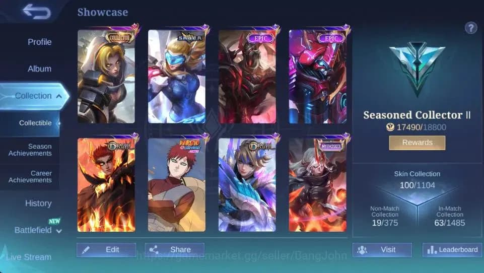 Mobile Legends: Bang Bang Accounts Global|Hero 83|Skin 100|Seasoned|CC Natalia|Gara|S image 4