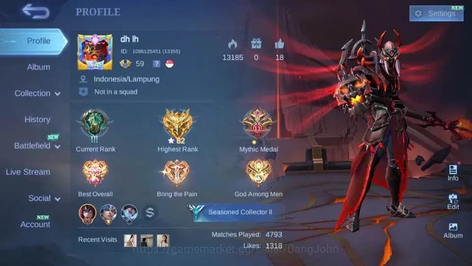 Mobile Legends: Bang Bang Accounts Global|Hero 83|Skin 100|Seasoned|CC Natalia|Gara|S image 5