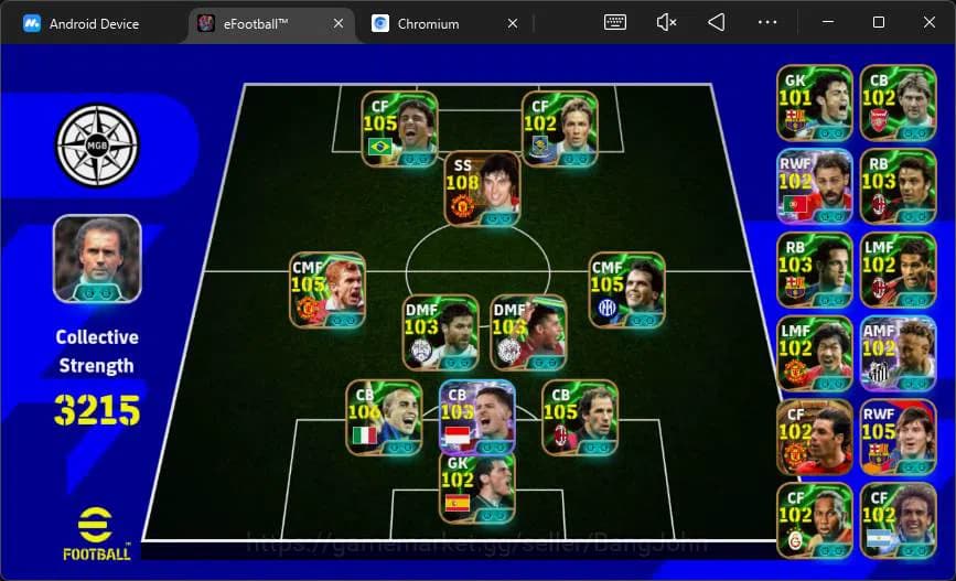 eFootball Accounts Power 3215|George BestBigtime,Scholes epic,Justin image 1