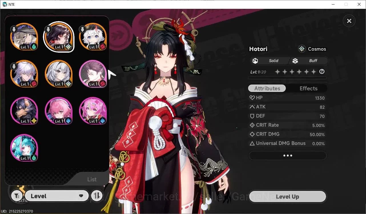 Neverness to Everness Accounts Global EU|HL 3|TL 7| 4 SSR Hotori, Jiuyuan, Sakiri image 1