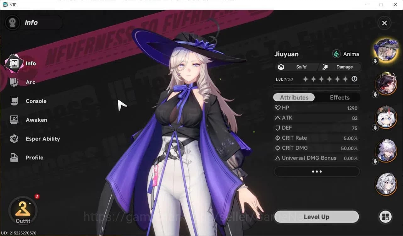 Neverness to Everness Accounts Global EU|HL 3|TL 7| 4 SSR Hotori, Jiuyuan, Sakiri image 2