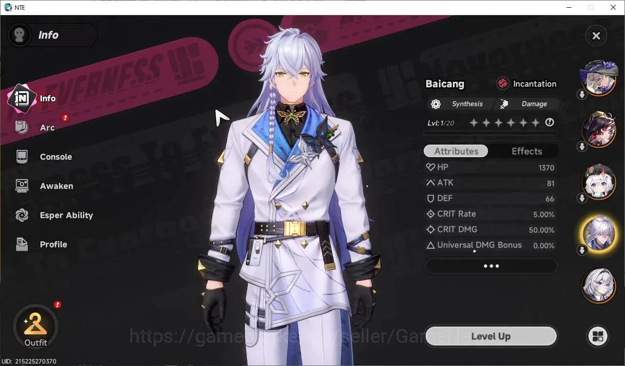 Neverness to Everness Accounts Global EU|HL 3|TL 7| 4 SSR Hotori, Jiuyuan, Sakiri image 4