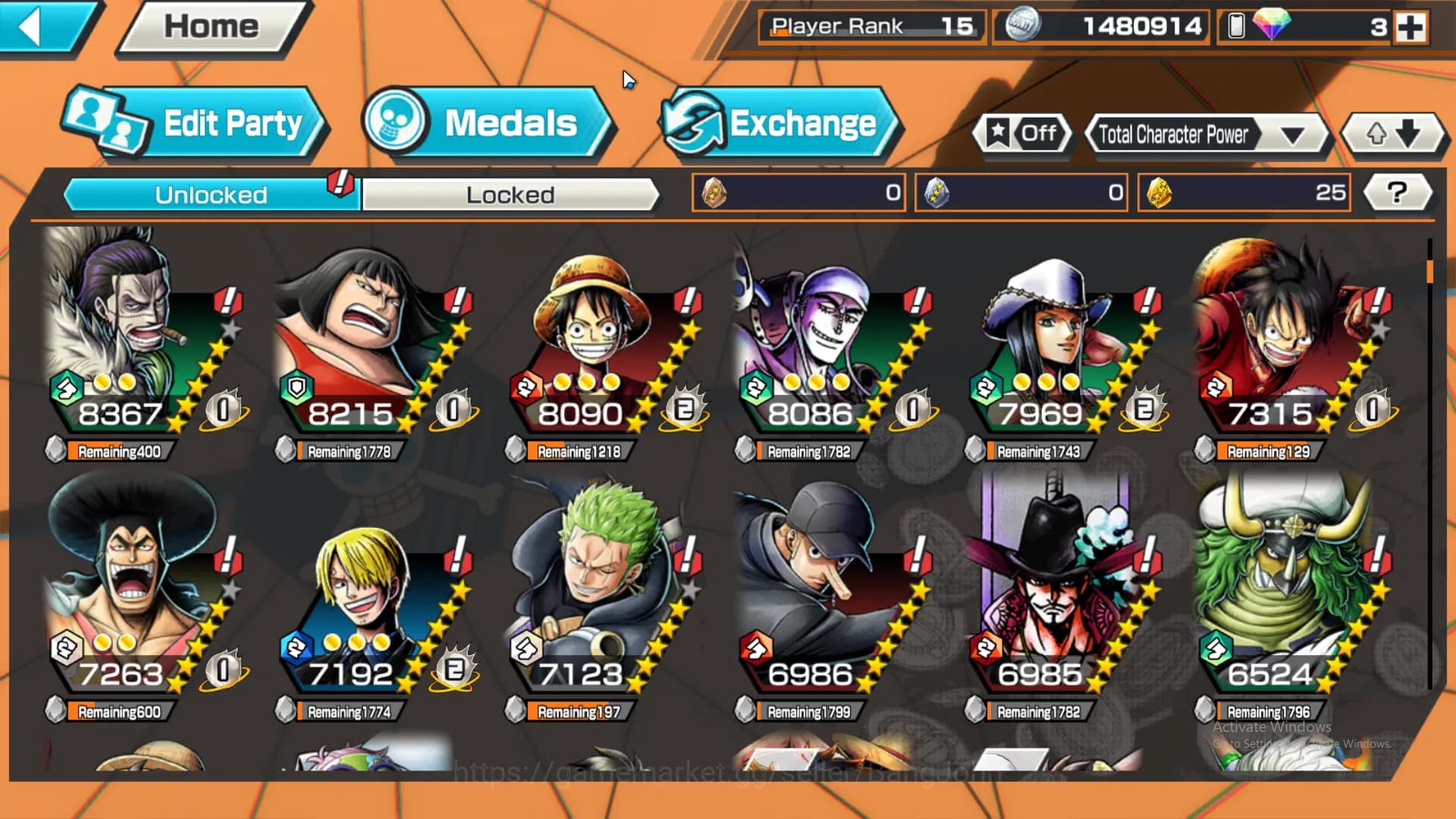 One Piece Bounty Rush Accounts GLOBAL | EX3 | MAX 4 | Borsalino, ST jay Saturn, T image 5