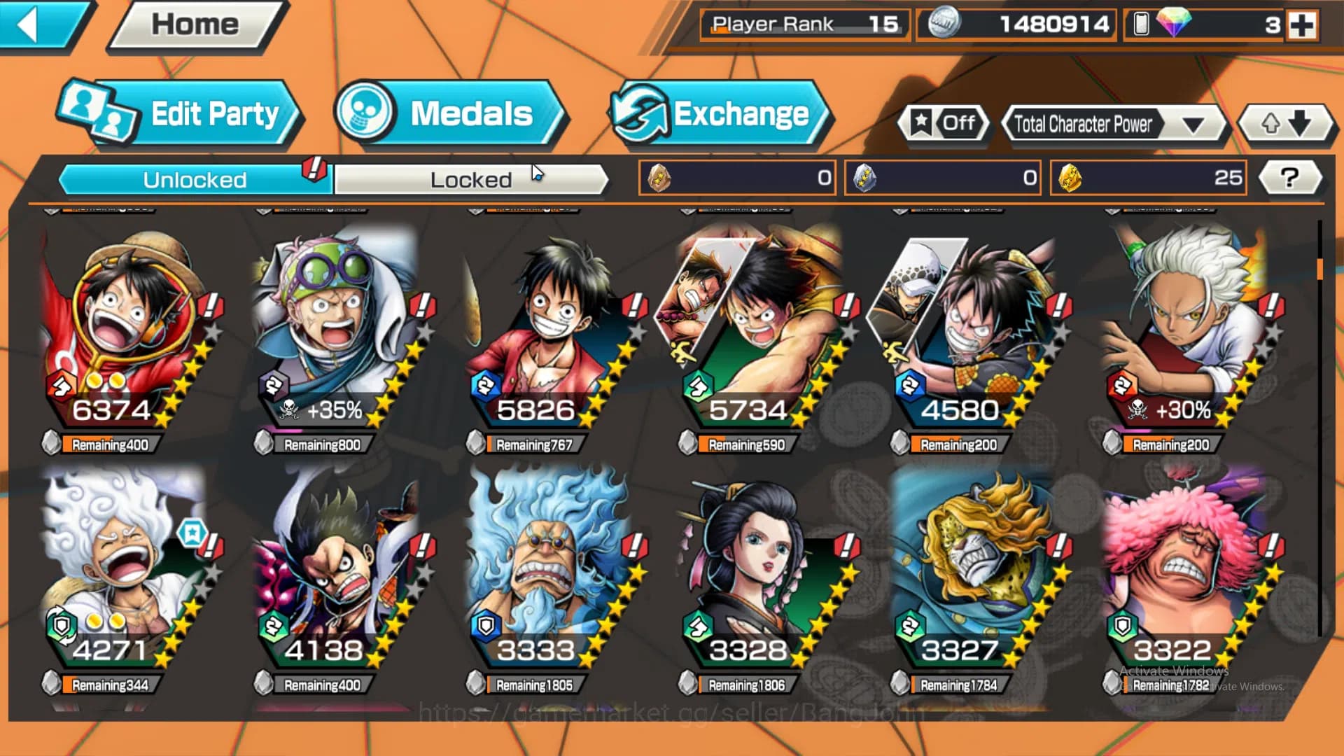 One Piece Bounty Rush Accounts GLOBAL | EX3 | MAX 4 | Borsalino, ST jay Saturn, T image 6