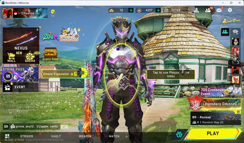 Blood Strike Accounts ASIA|ETERNAL=M82(LVL2)|COLLAB=KAR98K|LIMITED=MP7,R image 1