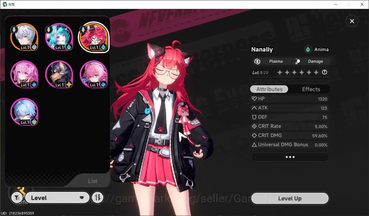 Neverness to Everness Accounts GLOBAL EU|HL 3| 1 SSR Limited Nanally |5 SR|1 S Ar image 1