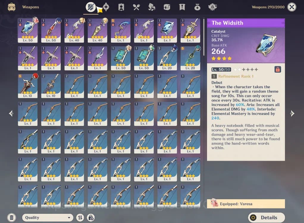 Genshin Impact Accounts ASIA|AR42|1Limited+23(*4Character)|Varesa,DilucC1| image 5