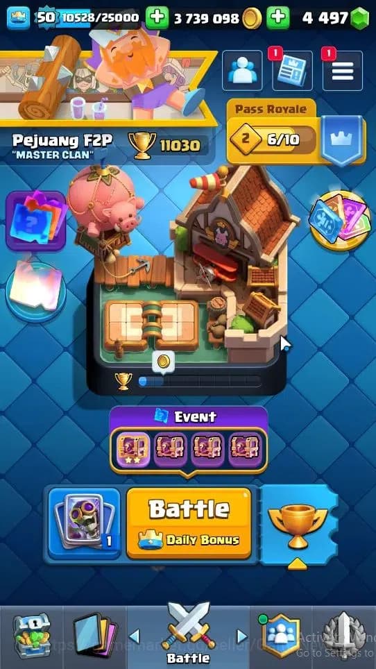 Clash Royale Accounts Lv 50|Trophy 11030|Limited Skin|KTL 14|4 Hero 7 EV image 1