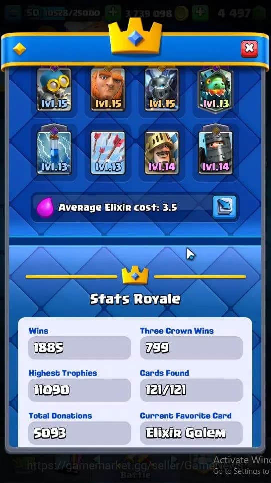 Clash Royale Accounts Lv 50|Trophy 11030|Limited Skin|KTL 14|4 Hero 7 EV image 3