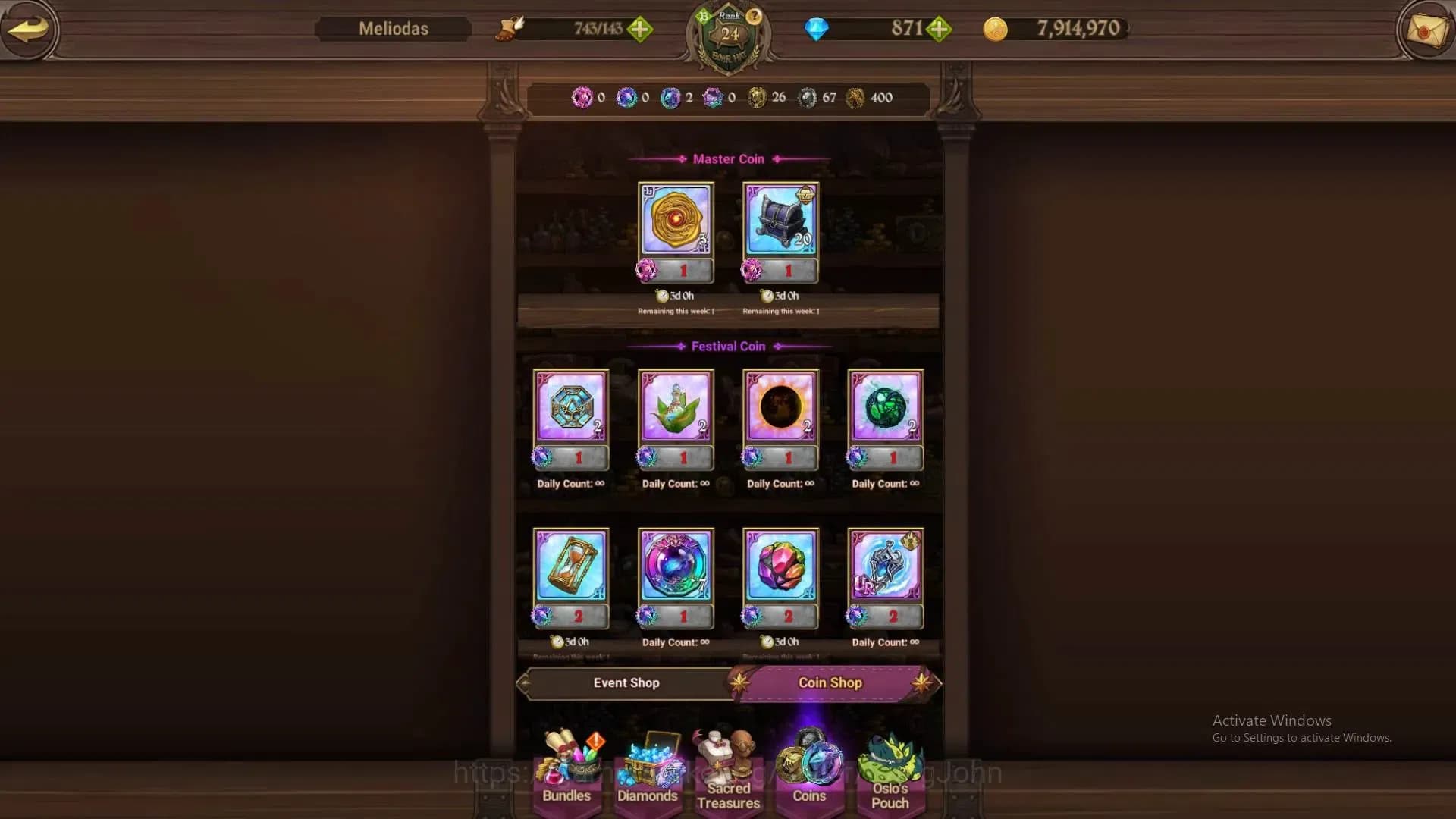 The Seven Deadly Sins: Grand Cross Accounts GLOBAL | Owned Lv1 Emilia (Re:Zero Collab); 871 Di image 10